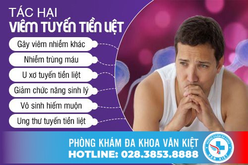 Tác hại viêm tuyến tiền liệt ở phái mạnh Tác hại viêm tuyến tiền liệt ở phái mạnh